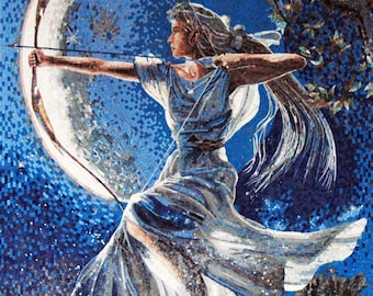 Goddess Diana Marble Mosaic