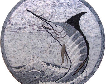 Medallion Mosaic - Swordfish Mosaic