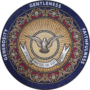 Religious Mosaic Art - Generosity , Gentleness & Faithfulness