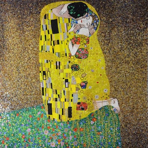 The Kiss&quot; By Gustav Klimt Mosaic Reproduction - Mosaic Art