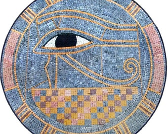 The Eye of Horus - Egyptian "Sound Eye" Mosaic Medallion