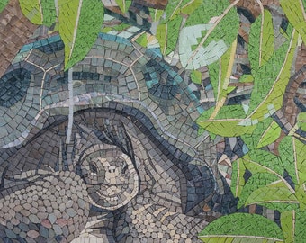 Arte del mosaico per la decorazione domestica Arte della tartaruga per il soggiorno Arte della parete Mosaico Arte della natura per la decorazione della parete