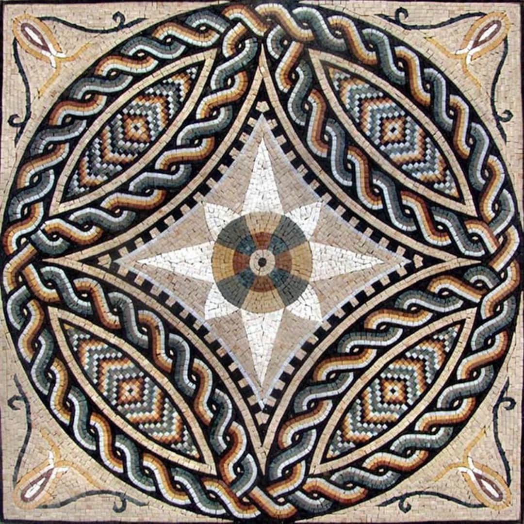 Geometric Roman Mosaic Panel - Remus - Etsy Canada