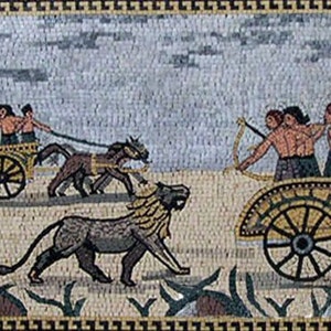Ancient Greek Scene Mosaic image 1
