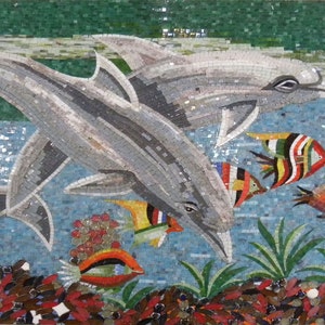Dolphin Mosaic - Mosaic Artwork