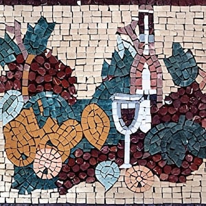 Wine Mosaic Kitchen Backsplash - Opaco