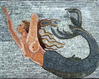 Mermaid Mosaic Art For Pool Mermaid Decoration Mosaic Wall Art For Living Room