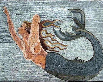 Mermaid Mosaic Art For Pool Mermaid Decoration Mosaic Wall Art For Living Room