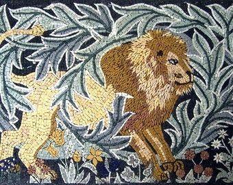 Mosaic Wall Art - Lion in the Forest