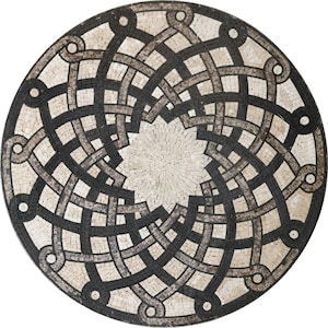 Mosaic Medallion - Colliding Flower Shapes