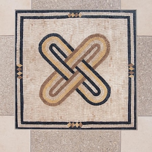 Handcrafted Marble Mosaic Art: Paulus Design, Roman Knot Decor