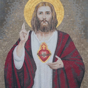 Sacred Heart of Jesus - Chrisitan Mosaic Art