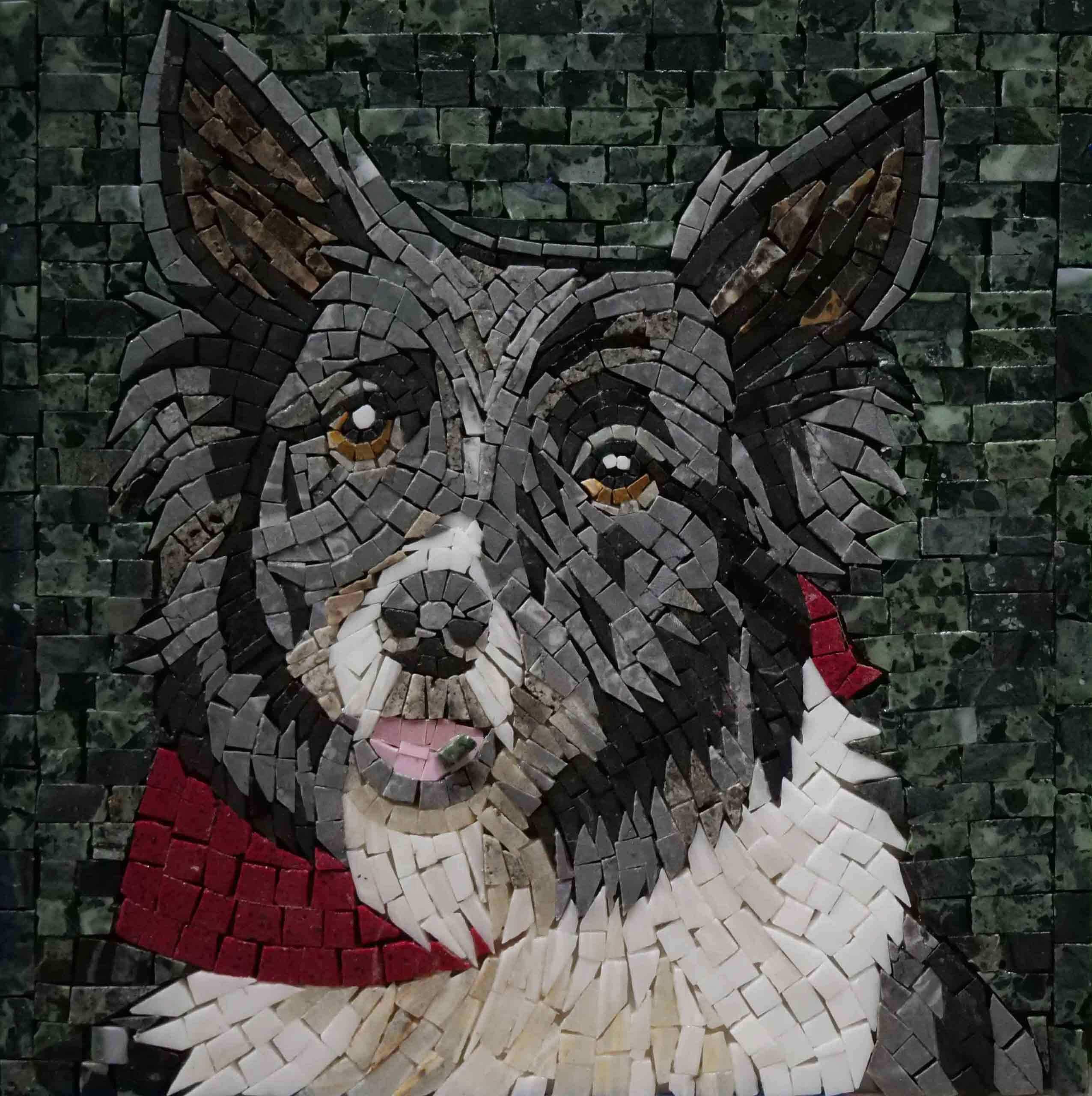 マスミアート陶板画 犬 オーダー額付き Custom Mosaic Dog Portrait - Etsy