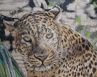 タイルモザイクのチーター