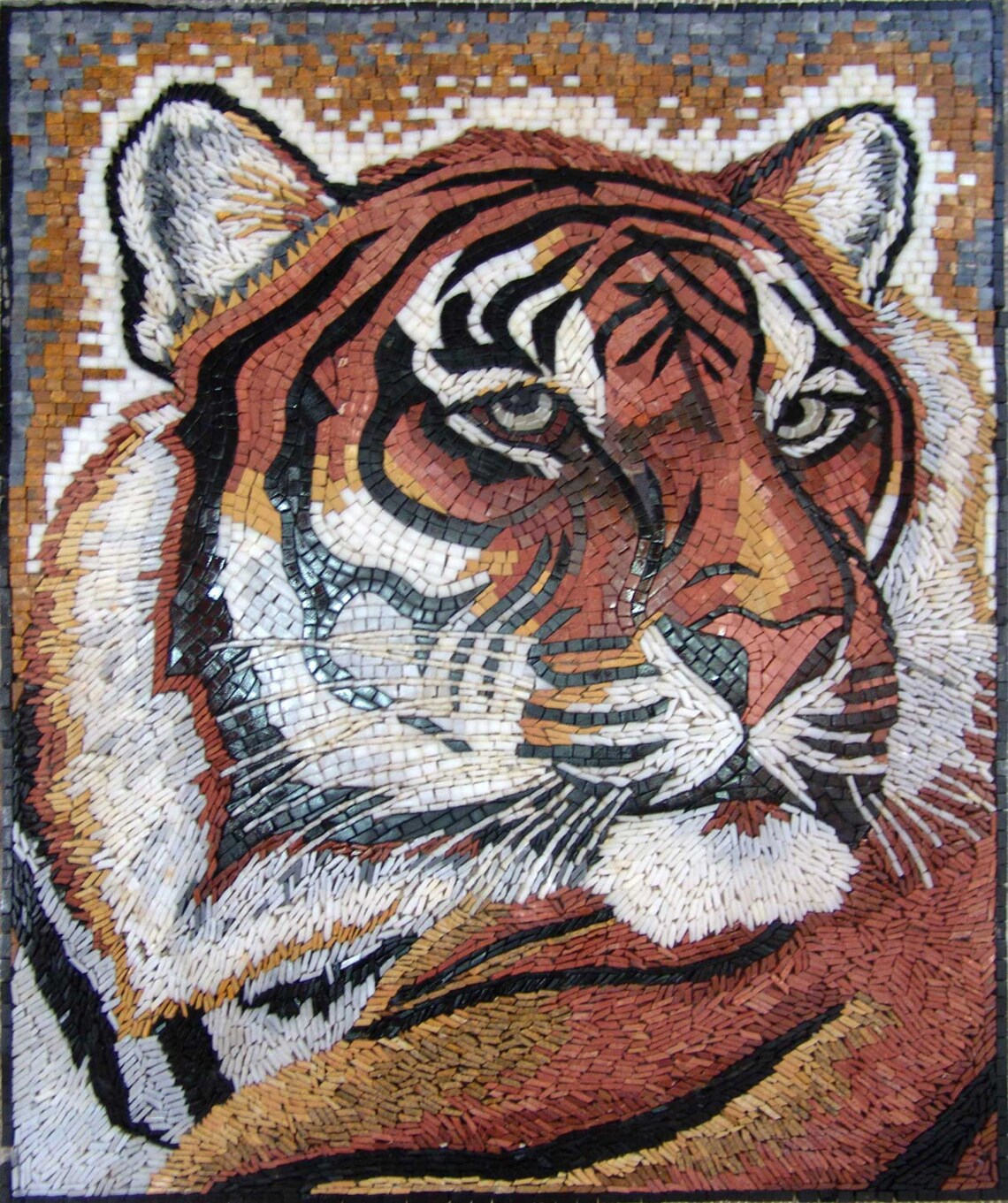 Tiger Mosaic Handmade Mosaic Art - Etsy