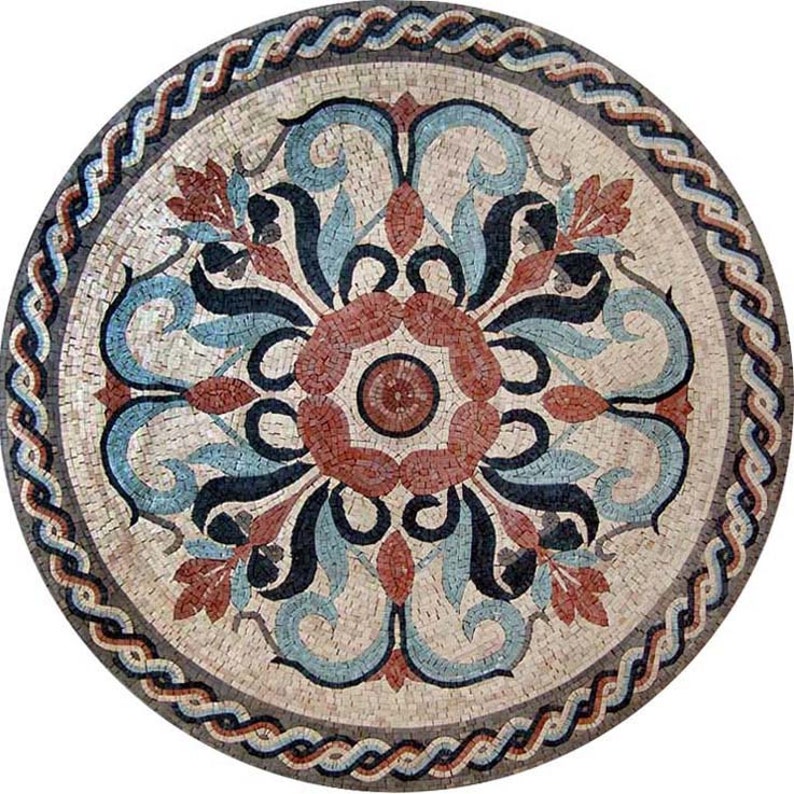 Mosaic Medallion Floral Mosaic image 3