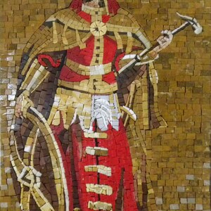 Handmade Mosaic The Roman Warrior