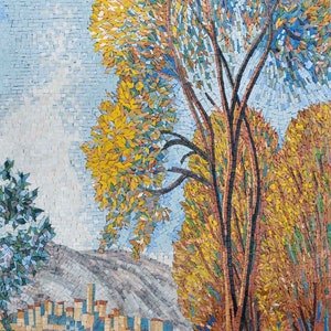 View of the Salis Mosaic Reproduction - Monet Antibes