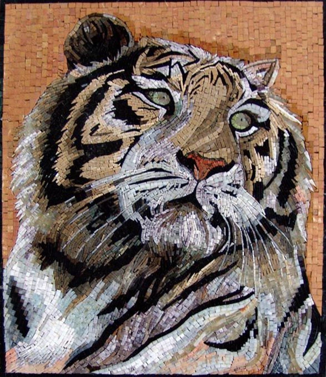 Tiger Mosaic Wall Art | Etsy
