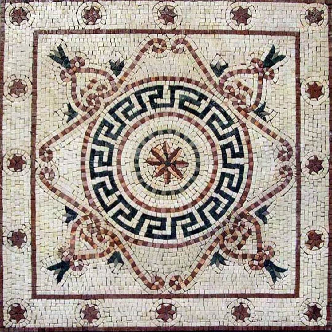 Greek Floor Mosaic - Hepta - Etsy