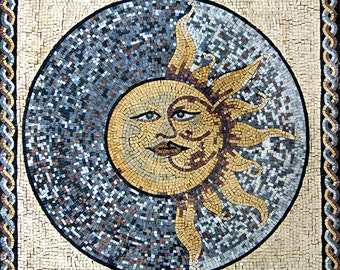 Roman Sun Mosaic Panel - Synne