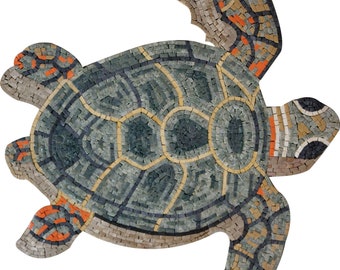 Marble Mosaic - Sea Turtle