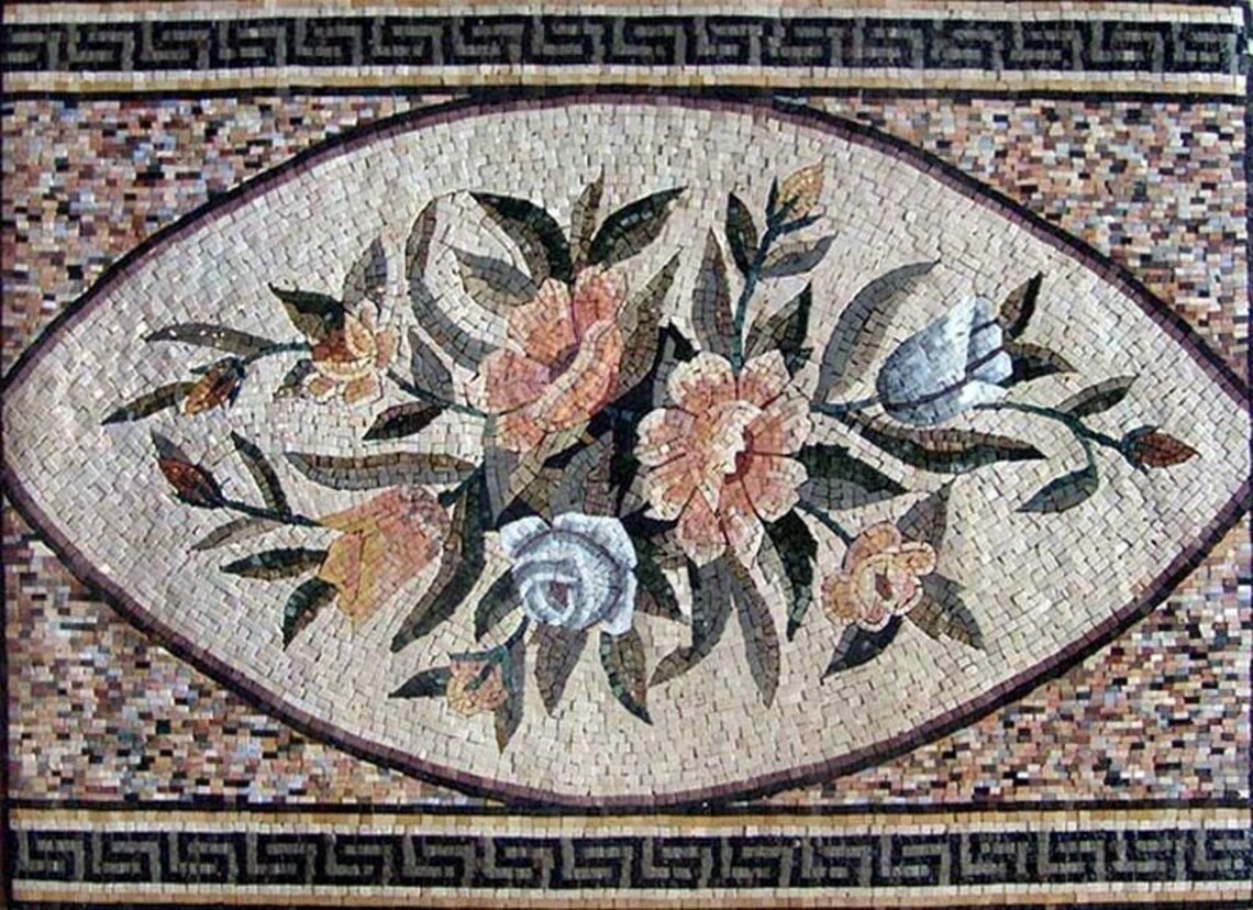 Pattern Mosaic Tile Rug Design Etsy