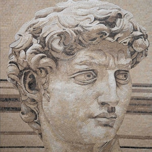 Michelangelo Mosaic Reproduction - Greek Statue