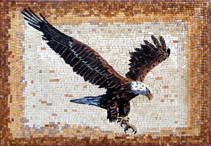 Mosaics hidràulics d'autor 　スペイン語 Eagle Mosaic - Mosaic Wall Art - Etsy