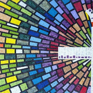 Custom Religious Cross Mosaic Art – Scattered Colors Tile Design for Sacred Spaces & Home Decor