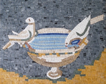 Arte della parete di colombe per la decorazione domestica Mosaico Bird Art Living Room Decor