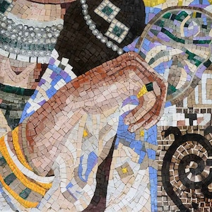 Female Body Ornamented with jewelry mosaics