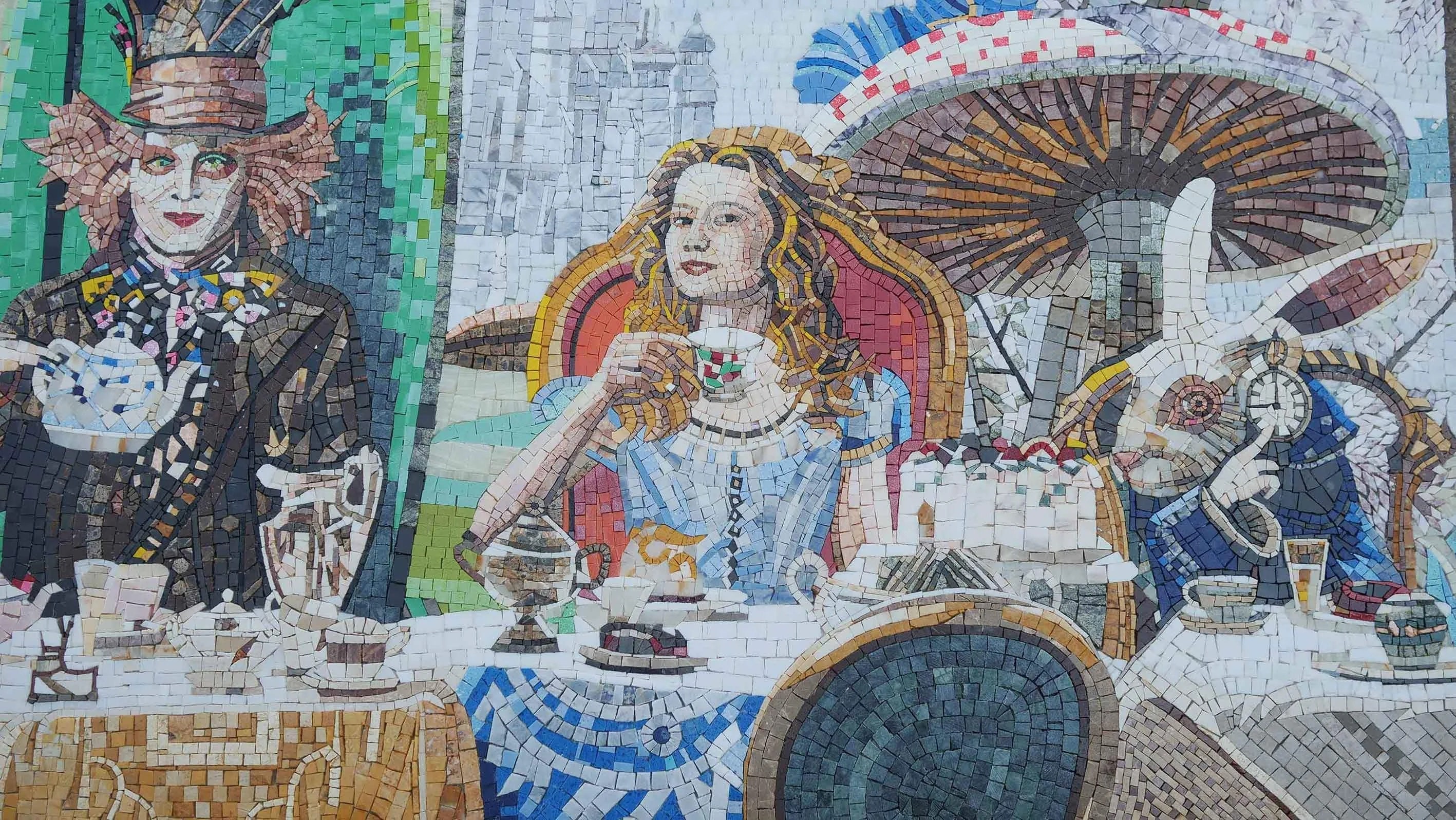 特大 ディズニー 不思議な国のアリス ダイヤモンドアート 額付き 完成品
