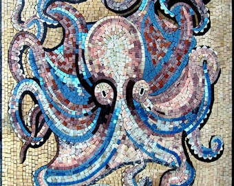 Mosaic Artwork - Unique Octopus