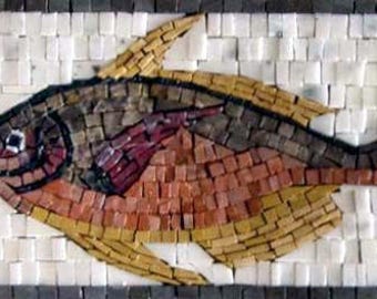 Mosaic Artwork - Fish Border