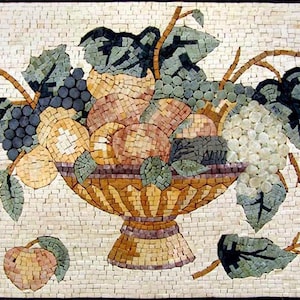 Foglie Fruit Bowl Mosaic Art image 1