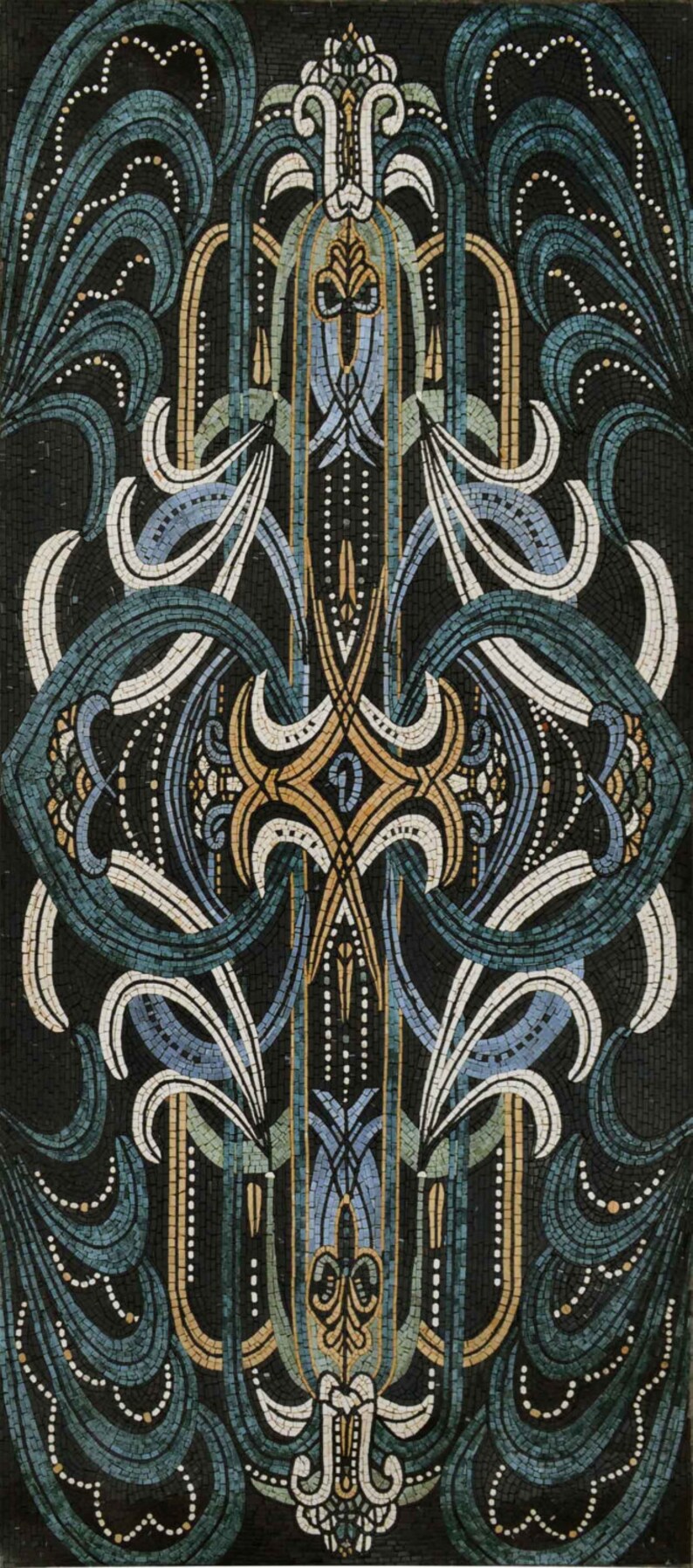 Rectangular Geometric Mosaic Pattern Tile - Etsy
