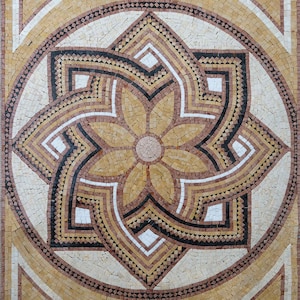 Mosaic Style Patterned Rug: Geometric Art Flooring