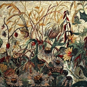 Wild Flowers Mosaic Art - Mosaic Tiles Pattern, Flower Art Home Decor Mosaic Flower Kitchen Backsplash Mosaic Art
