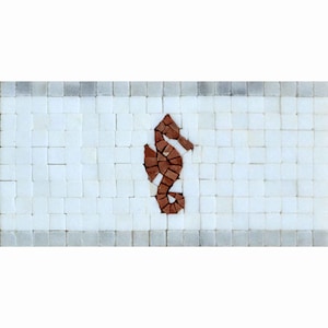 Seahorse Nautical Mosaic Border