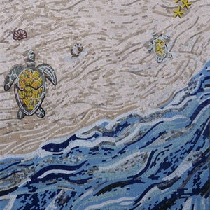Coast Turtle Mosaic Wall Art