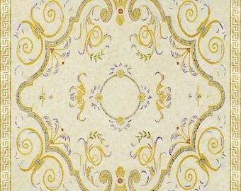 Floral Mosaic Rug - Maia Square
