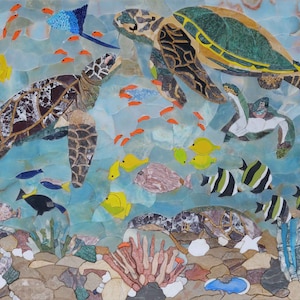Mosaic Stone Art - Underwater Life