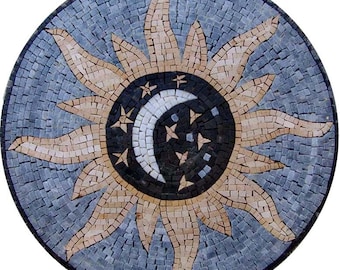 Sun Moon Mosaic Medallion - Akmar