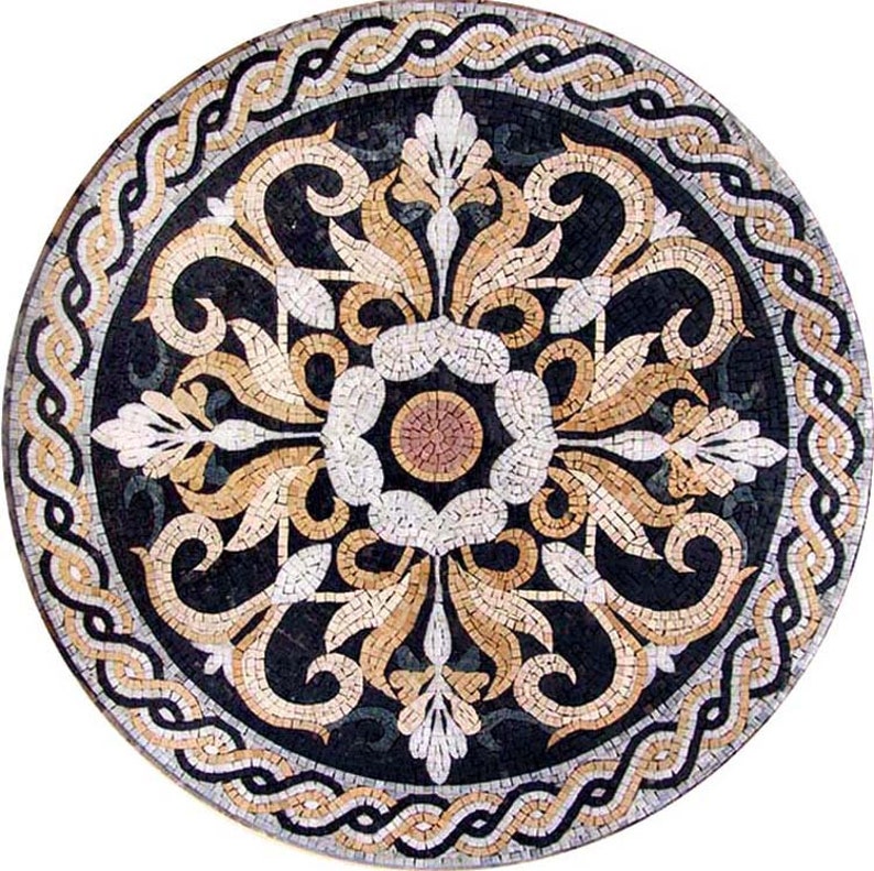 Mosaic Medallion Floral Mosaic image 1