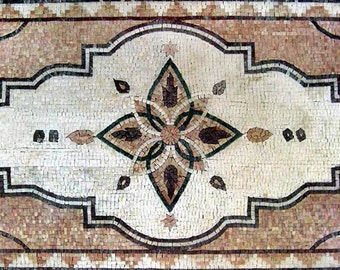 Flower Mosaic Rug for Floors - Parisa