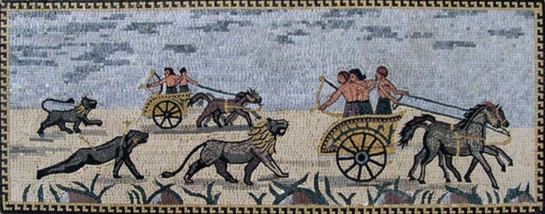 Ancient Greek Scene Mosaic image 2