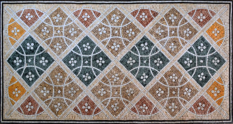 Amelie III Geometric Mosaic Floor Tile image 1