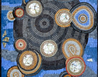 The Abstract Universe Handmade Marble Mosaic Wall Art MG187