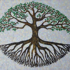 Tree of Life Glass Mosaic Mural